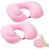 Bdelrinque 2Pcs Inflatable Pillow, Neck Cushion, Travel Accessories Ideal For LongDistance Trips, Office Lunch Breaks, Outdoor 