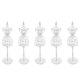 JCBIZ 5pcs Doll Clothes Model Rack 220mm Hollow Art Model Frame Clothes Gown Display Mini Mannequin Model for Doll Toy Display