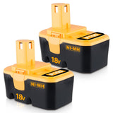 (Upgraded to 4.8Ah Ni-Mh) 2Packs P100 18V 4.8Ah Ni-Mh Battery Replacement for Ryobi 18V Battery P100 P101 ABP1801 ABP1803 BPP182