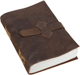 The Vintage Journal Handcrafted Leather Cover Writing Diary With Belt Lock Notebook Journal Recycled Cotton Free Handmade Paper 