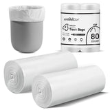 Charmount Small Trash Bags,4 Gallon Garbage Bags for Bathroom Can,Kitchen Bedroom,Unscented,80 Count,Clear