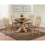 Sunset Trading Brook 5-Piece 42-60 Extendable Wood Dining Set In Cream