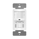 TOPGREENER in Wall PIR Motion Sensor Light Switch, Occupancy Sensor Switch, On/Off Override, SinglePole, Fluorescent 500VA/Moto