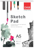 Eclet 50 Sheet A5 Sketchbook Pack Of 1-5.8 X 8.3 Inch 140 Gsm| Top Spiral-Bound Sketchpad For Artists | Sketching And Drawing Ac