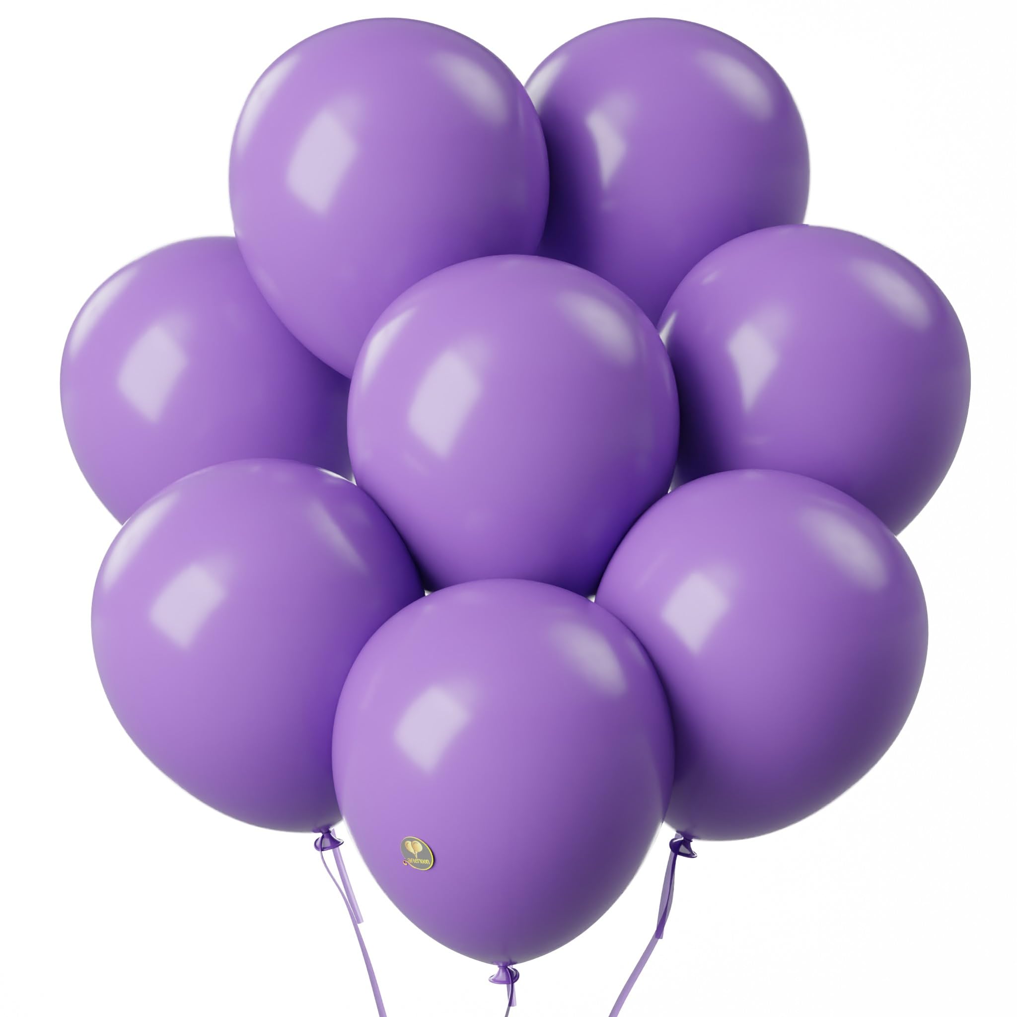 AFTERLOON Biodegradable Balloons 24 pcs Purple 12 Inch, Matte Color Thickened Extra Strong Latex Helium Float, Multicolor Colorf