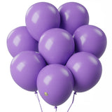 AFTERLOON Biodegradable Balloons Purple 12 Inch 100 Pack, Matte Color Thickened Extra Strong Latex Helium Float, for Baby Shower