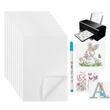 10 Pcs Embroidery Stickers For Stitching, Water Soluble Paper For Embroidery Design Transfer, Temporary Fabric Marking For Diy C