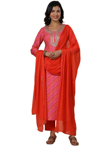 Gosriki Women'S Rayon Blend Embroidered Straight Kurta With Pant & Dupatta (Nini-Multi-Nsw-Gs_Xxl_Multi_Xx-Large) Multicolour,Multicolour,2,B0CYPQ3YPK