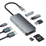 Docking Station Dual Monitor for Dell/HP/Lenovo/Mac Laptop, USB C Laptop Docking Station Dual Monitor, Dual HDMI Adapter for 2 M