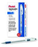 Pentel RSVP Ballpoint Pen, (1.0mm), Medium Tip, Blue Ink, Box of 12 (BK91C)