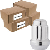 DPAccessories Chrome M14x1.50 Lug Nuts for Aftermarket Wheels - Closed End Duplex Spline Tuner - 35mm (1.38) Tall - Bulk Case of