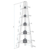 Casual Home 5-Shelf Corner Ladder Bookcase, Espresso