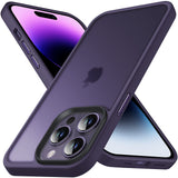 Anqrp Designed for iPhone 14 Pro Max Translucent Matte Case with Aluminium Alloy Buttons, [Support Wireless Charging] Soft Silic