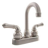 Dura Faucet (DFPB150CSN RV Swivel Bar Faucet with Classical Levers 6inch Spout (Brushed Satin Nickel)