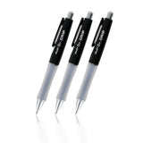 Pilot Dr.Grip Retractable Ball Point Pen, Medium Point, Black Ink Pack of 3 (Black)