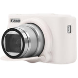 Canboc Camera Silicone Case for Canon PowerShot SX740 SX730 Digital Camera, Soft Silicone Cover with Detachable Lens Cover, Whit