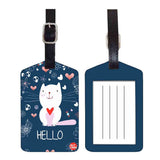 Nutcase Designer Luggage Travel Baggage Tags Single Tag With Name Card Inside Cute Kitty