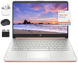 HP 2024 14 Laptop Notebook Thin Light Students Business, Quad-Core Intel N4120, 8GB RAM, 256GB (128GB eMMC+ 128GB Card), 1 Year 