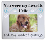 BANBERRY DESIGNS Personalized Pet Remembrance Gift Customized Pet Memorial Picture Frame Bereavement Custom Photo Frame for Dog 