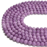 jodaying 10mm Purple Dyed Jade Smooth Round Natural Gemstone Loose Beads for Jewelry Making DIY Findings 1 Strand 15