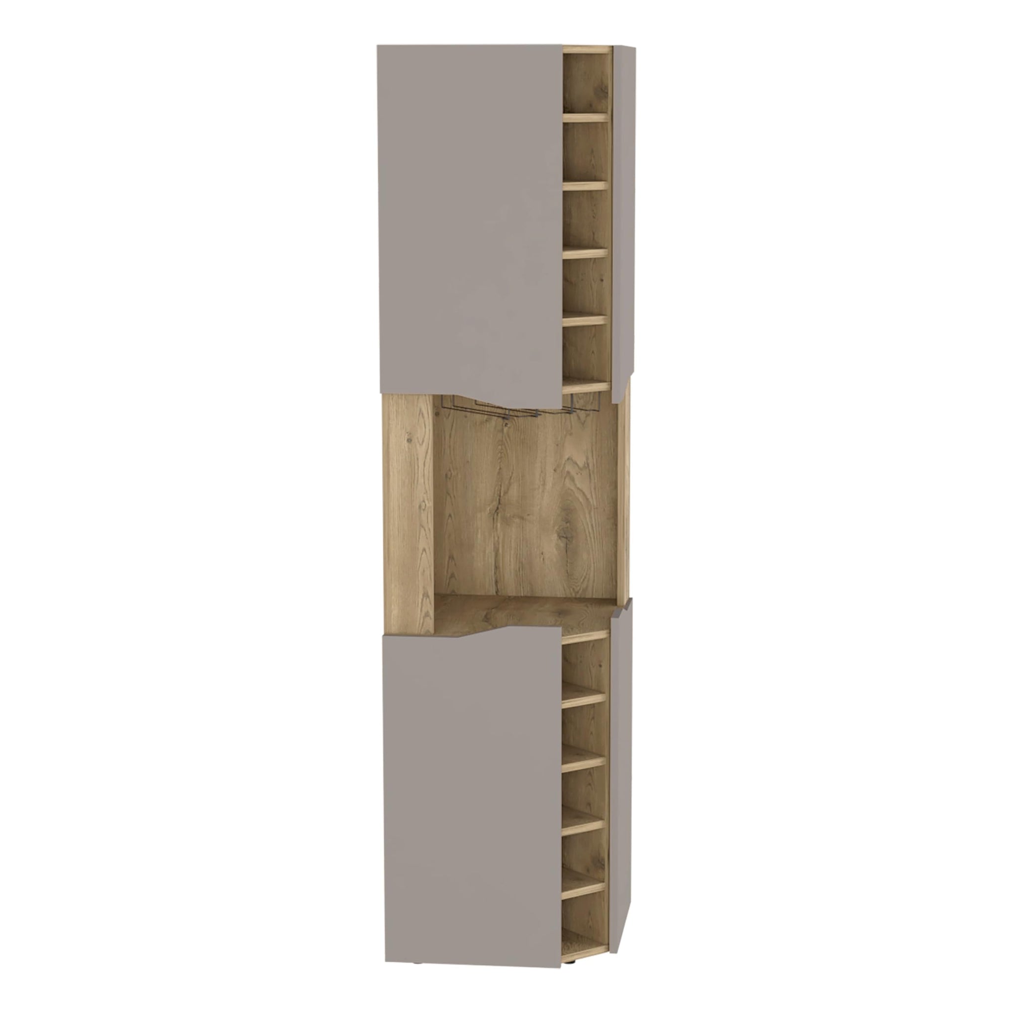 Obregon Corner Bar Cabinet -Living Room -Macadamia / Taupe