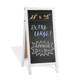 Ilyapa AFrame Chalkboard Sidewalk Sign 27 x 58 inches, Folding Standing Sandwich Sign Sturdy Freestanding White Magnetic Sa