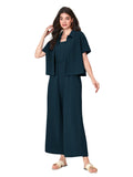 Toplot Jumpsuit For Women || Coordset For Women || Co Ord Western (Jump-Suit-5225-Teal-L),Teal,,B0DSWBZ3DM