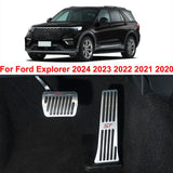 Hecotrax for Ford Explorer 2025 2024 2023 2022-2020 Aluminum Performance Pedals Set Non-Slip Accelerator and Brake Pedals Cover