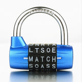 Padlock 5 Letter Word Lock, 5 Digit Combination Lock, Safety Padlock for School Gym, Sports Locker, Fence, Toolbox, Hasp Cabinet