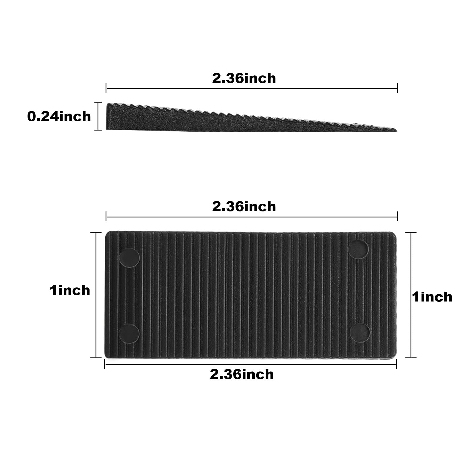 CYEAH 200 Pack Plastic Shims for Leveling, Multi-Purpose Rigid, Heavy Duty Composite Shims and Wedges Furniture Levelers, Table