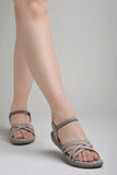 Shoetopia Women'S Snd-1080 Grey Flat Sandal-5 Kids Uk (Snd-1080-Grey)-Eu38,Grey,5,B0D8QGNQBL