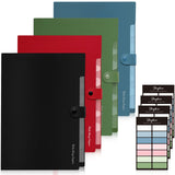 SKYDUE 8 Pockets Accordion File Organizer, Expanding File Folders, Portable Document Paper Organizer, A4 Letter Size, Snap Closu