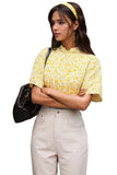 Gosriki Women'S Tunics Tops Rayon Viscose Printed Short Top For Women (Rishta Yellow-Gs_S_Yellow_Small),Yellow,,B0F62944ML