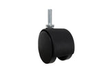Shepherd Hardware 9733 2Inch Office Chair Caster, Twin Wheel, 5/16Inch Threaded Stem Diameter, 75lb Load Capacity,Black