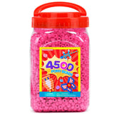 Praisebank Pony Beads, 4500pcs 6x9mm, Wholesale Beads, Bracelets Jewelry Making, Arts & Crafts(Pink)