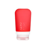 humangear GoToob+ (Medium) | Refillable Silicone Travel Bottle | Locking Lid | Food-Safe Material | Red, Medium (2.5 fl.oz.; 74m