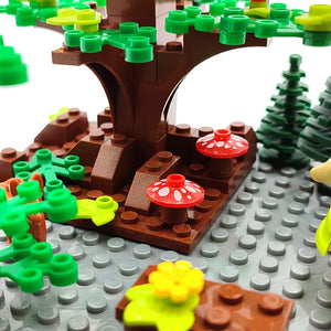 ZHX Garden Park Building Block Parts Botanical Scenery Accessories Plant Set Building Bricks Toy Trees Flowers Compatible All Ma