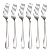 Salad Forks Set of 6, Flatware Fork 7-Inch, Stainless Steel,Silver,