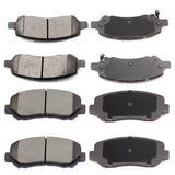 ECCPP D1623-8836 D1647-8875 Front & Rear Ceramic Disc Brake Pad Set Fit For Dodge Dart 2013-2016