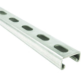Newhouse Electric 1-5/8 in. x 13/16 in. 14 Gauge Metal Strut Channel with Slotted Back Electro-Galvanized 2ft. (SC14-2-EG), Silv