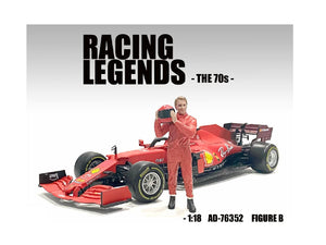 American Diorama Racing Legend 1970S Theme (Figure B) For 1/18 Scale Model Car Display Ad-76352