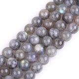GEM-Inside Labradorite Gemstone Loose Beads AAA Grade Natural 6mm Blue Rainbow Flash Gray Crystal Energy Stone Power Beads for J