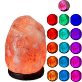 Liuliuyoyo 3.5lb Remote Salt Himalayan Salt Lamp 16 Colors, Natural Crystal Salt Rock Lamp Hand Carved Night Lights, USB Salt Cr