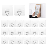 DIDUDIDU Wall Plate Hangers for Display - 20 Pack Invisible Adhesive Picture Hanger Holders for Wall - Ideal for Hanging Large D