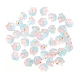 LadayPoa 100pcs Glass Bellflower Beads for Jewelry Making Trumpet Flower Beads Gradient Clear Cute Beads for Bracelets Making Ae