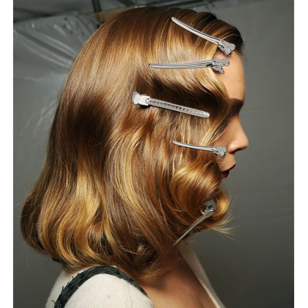 Alligator Hair Clips Metal Duck Bill Hair Clips for Styling - with Holes 3.5 inch Professional Sectioning Clips for Salon and Wo