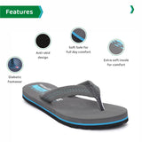 Ortho Joy Doctor Orthopedic Ladies Slippers/Mcr Chappals For Women,Grey,4,B09PVF491R