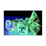 Sea Shell Lustrous Luminary Dice With Black Numbers 7+1 Dice Set 16Mm (5/8In) Chessex