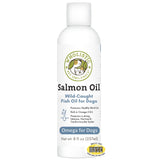 Wholistic Pet Organics Salmon Oil: Deep Sea Wild Alaskan Salmon Oil for Dogs and Cats - Natural Omega 3 Dog Fish Oil Supplement 
