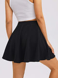 Wedani Women'S & Girl'S Solid High Waist Flared Skater Short Mini Skirt (28 Black),Black,M,Polyester,Contemporary,